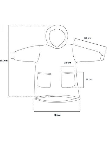 Sweat à capuche, plaid, couverture, pull - Flanelle - Vivezen