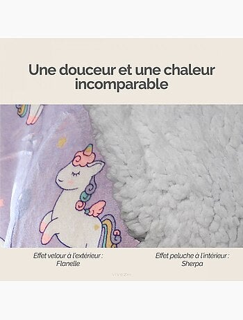 Sweat à capuche, plaid, couverture, pull - Sherpa et flanelle - Enfant - Espace - Vivezen