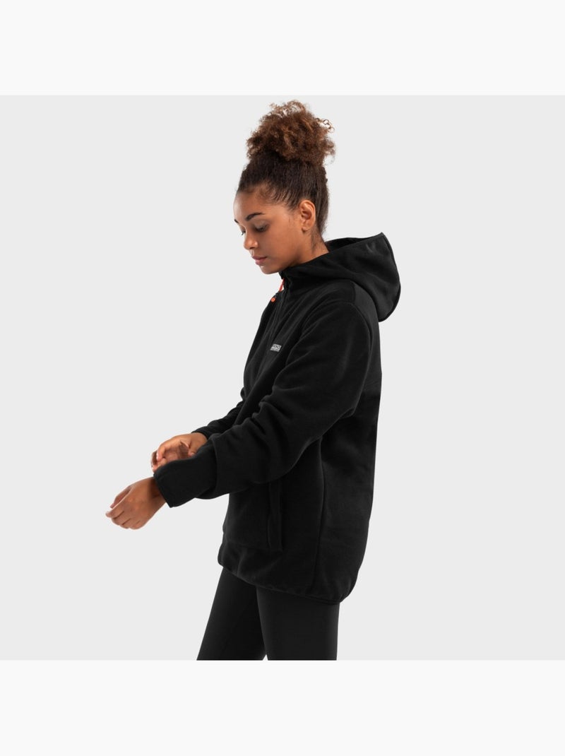 Sweat à capuche polaire femme sports d'hiver femme avoriaz-w Noir - Kiabi