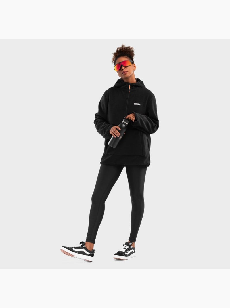 Sweat à capuche polaire femme sports d'hiver femme avoriaz-w Noir - Kiabi