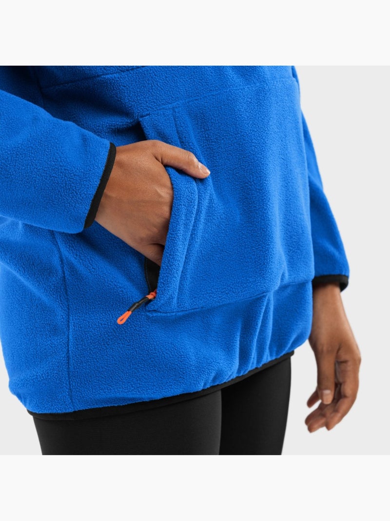 Sweat à capuche polaire femme sports d'hiver femme montreux-w Bleu - Kiabi