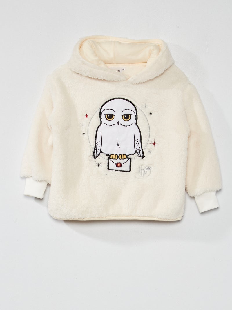 Sweat à capuche polaire 'Harry Potter' Blanc - Kiabi