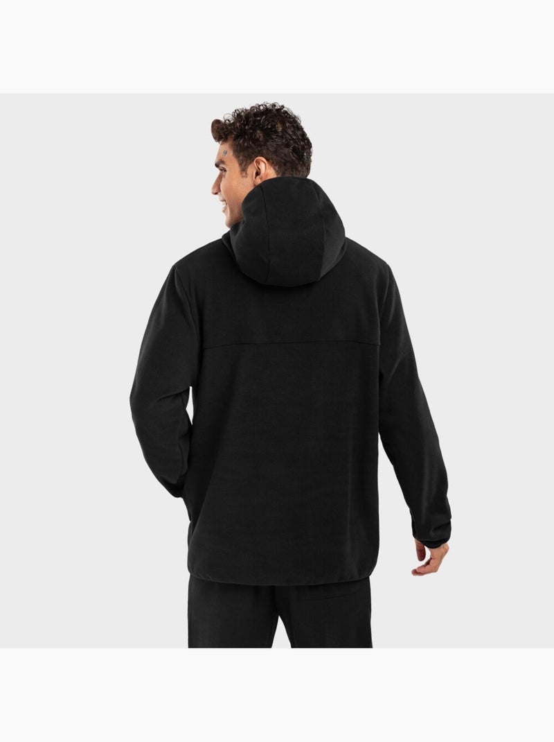 Sweat à capuche polaire homme sports d'hiver homme avoriaz Noir - Kiabi