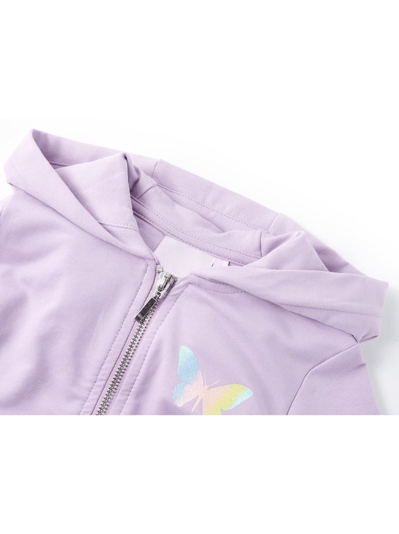 Sweat À Capuche Pour Enfants Coton - VidaXL Violet - Kiabi
