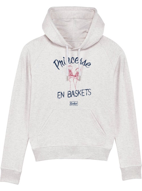 Sweat a capuche PRINCESSE EN BASKETS - Kiabi