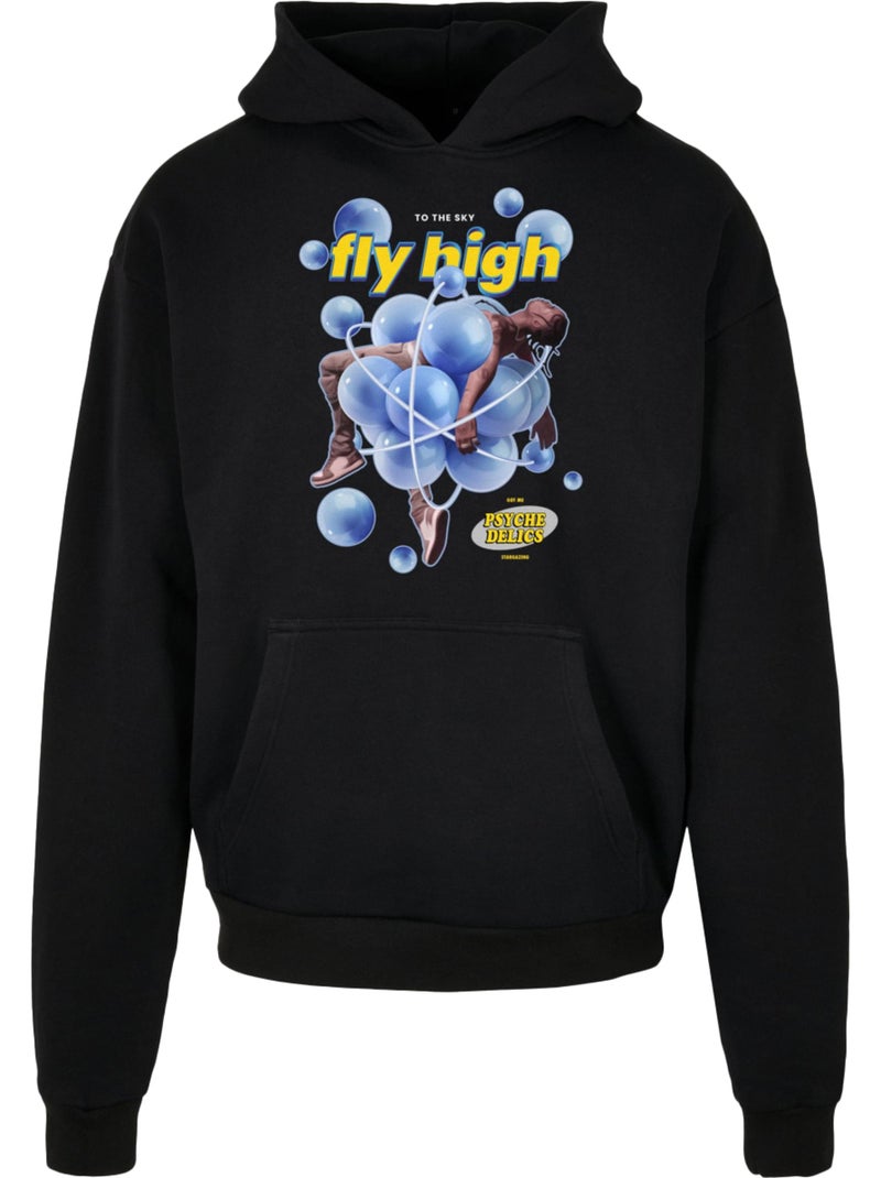 Sweat à capuche psychadelic - mister tee Noir - Kiabi