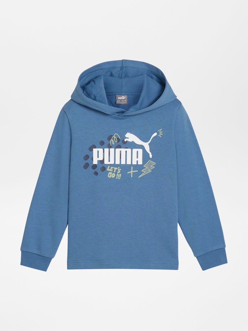 Sweat à capuche 'Puma' avec logo design Bleu - Kiabi