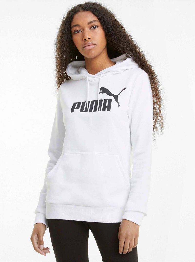 Sweat à Capuche Puma Logo Blanc - Kiabi