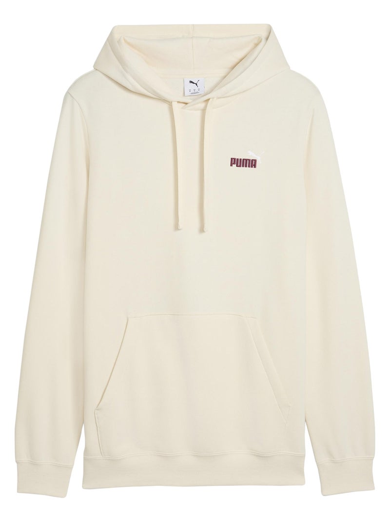 Sweat à Capuche Puma Logo Hoodie Ecru - Kiabi