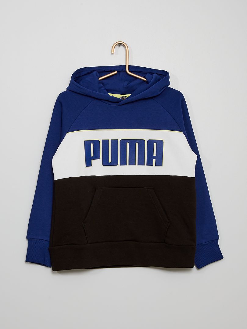 Sweat à capuche 'Puma' tricolore bleu - Kiabi