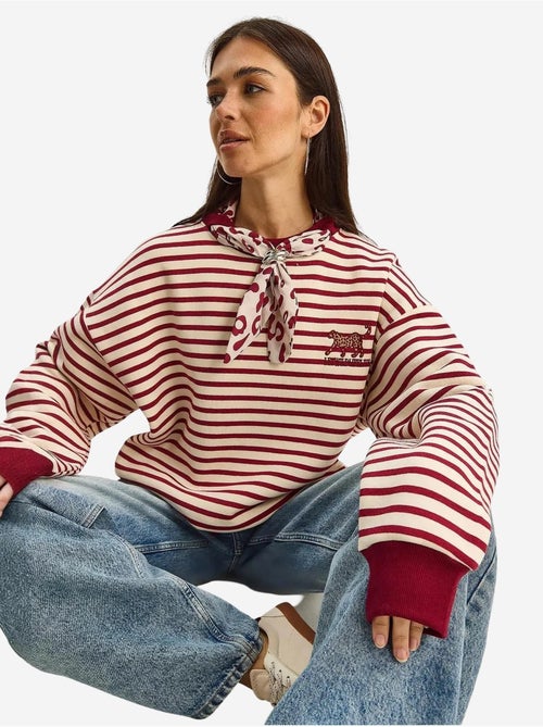 Sweat à capuche rayé avec cordon de serrage lucci - Kiabi Sweat à capuche rayé avec cordon de serrage lucci - Kiabi