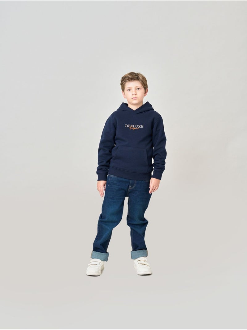 Sweat à capuche regular garçon imprimé deeluxe original 'deeluxe' Bleu nuit - Kiabi