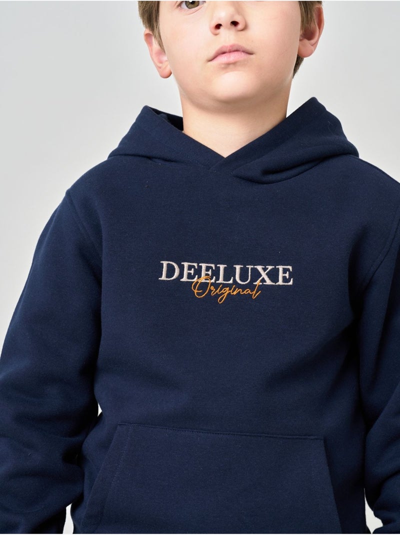 Sweat à capuche regular garçon imprimé deeluxe original 'deeluxe' Bleu nuit - Kiabi