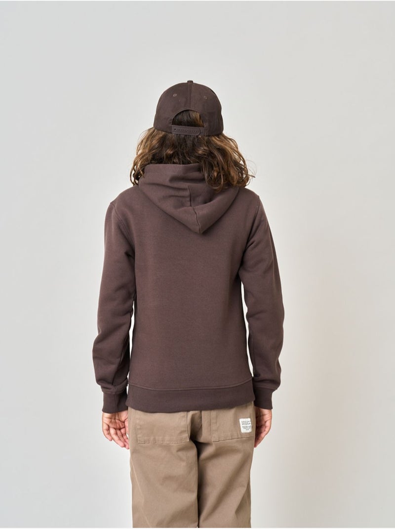 Sweat à capuche regular garçon imprimé deeluxe original 'deeluxe' Marron cappuccino - Kiabi
