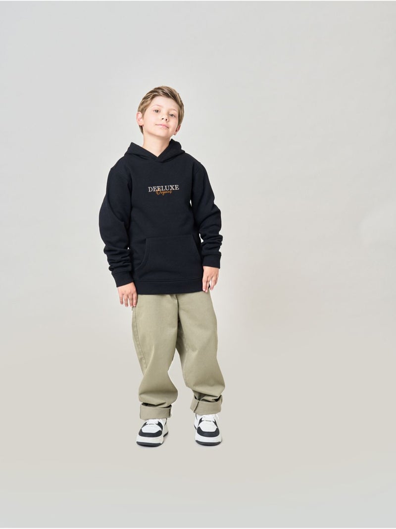 Sweat à capuche regular garçon imprimé deeluxe original 'deeluxe' Noir - Kiabi