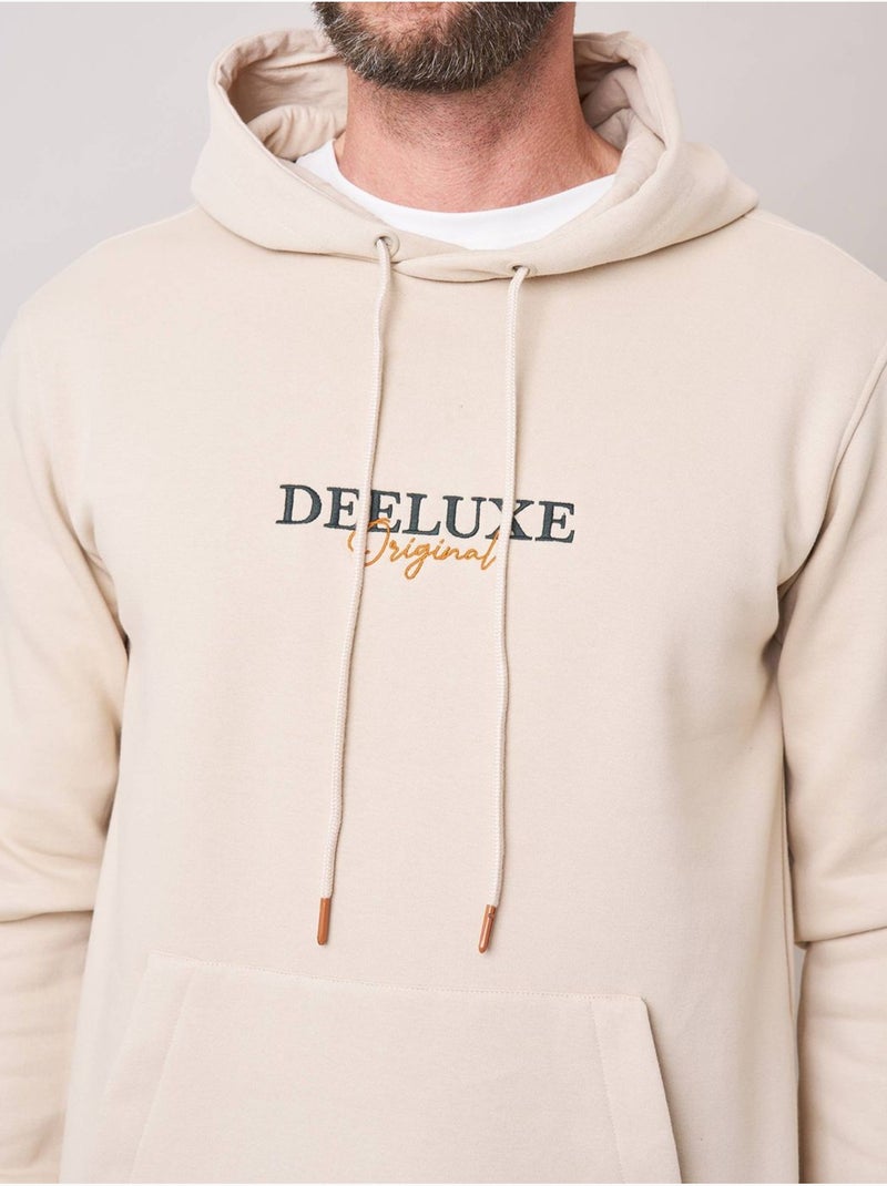 Sweat à capuche regular homme imprimé deeluxe original 'deeluxe' Beige coquille - Kiabi