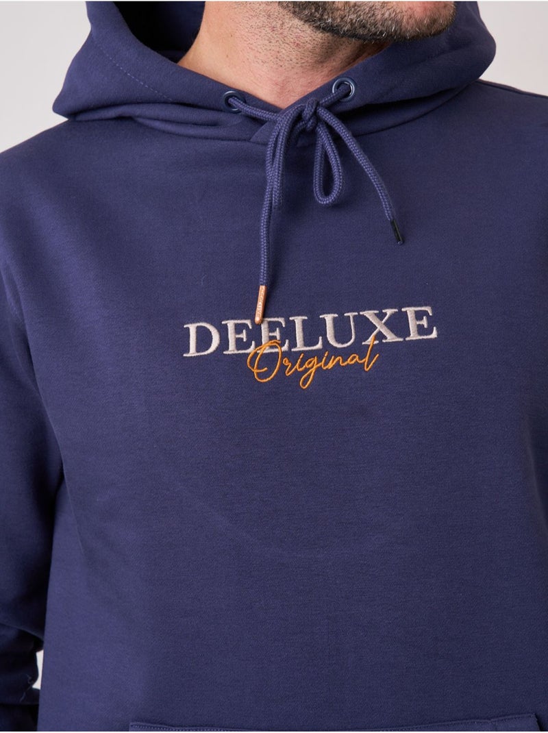Sweat à capuche regular homme imprimé deeluxe original 'deeluxe' Bleu nuit - Kiabi