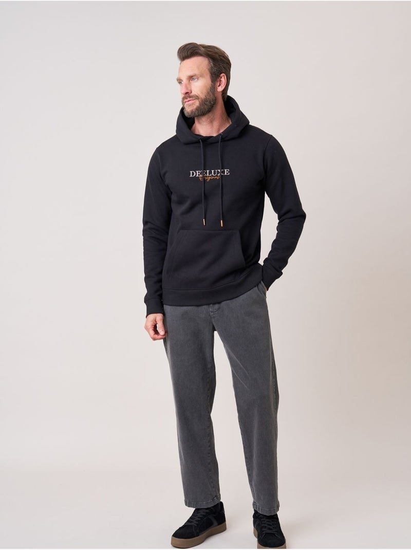 Sweat à capuche regular homme imprimé deeluxe original 'deeluxe' Noir - Kiabi