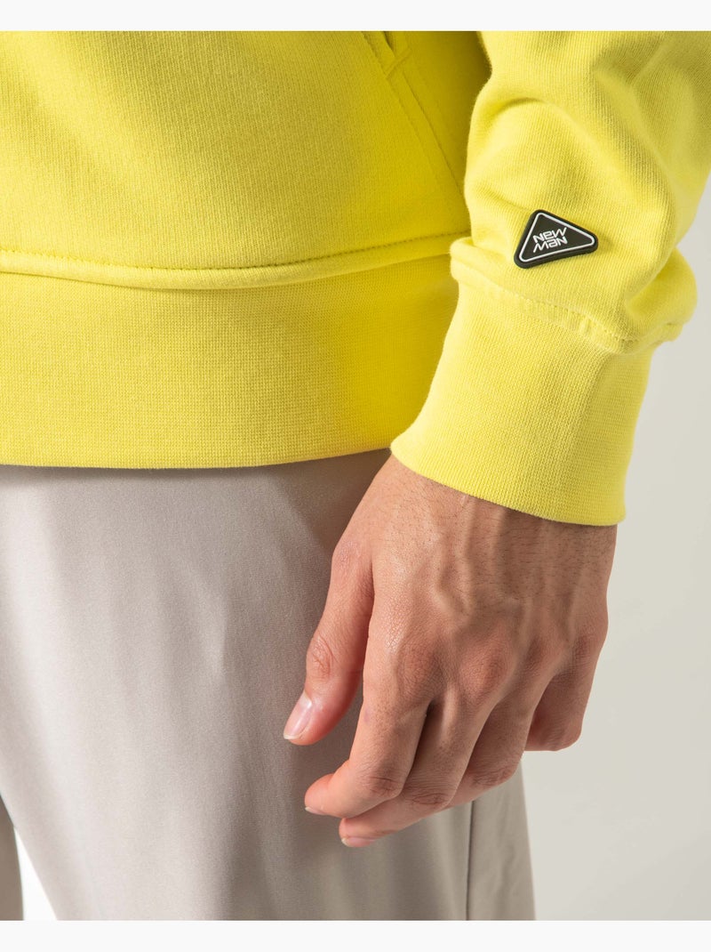 Sweat à capuche Relax   - New Man Jaune - Kiabi