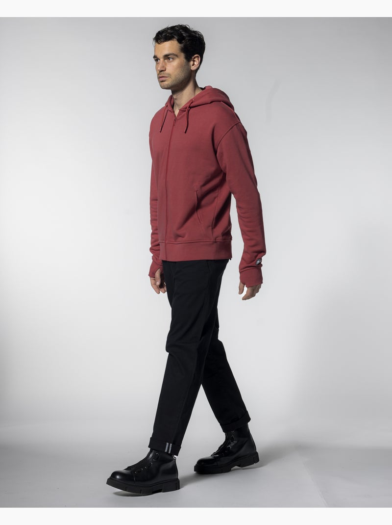 Sweat à capuche Relax   - New Man Rouge - Kiabi
