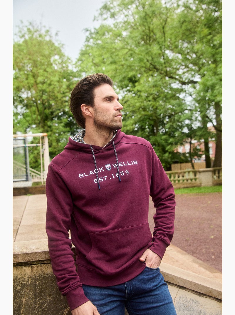 SWEAT A CAPUCHE RETRO ACADEMY Bordeaux - Kiabi