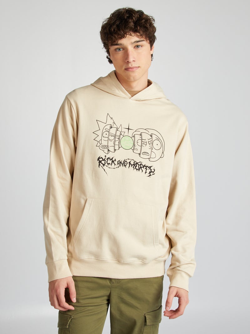 Sweat à capuche 'Rick and Morty' Beige - Kiabi