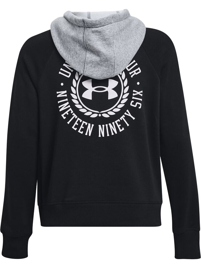 Sweat à capuche rival - sous armure Noir - Kiabi