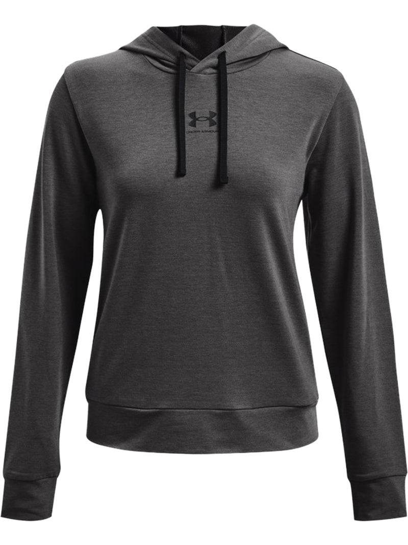 Sweat à capuche rival terry - sous armure Noir Gris - Kiabi