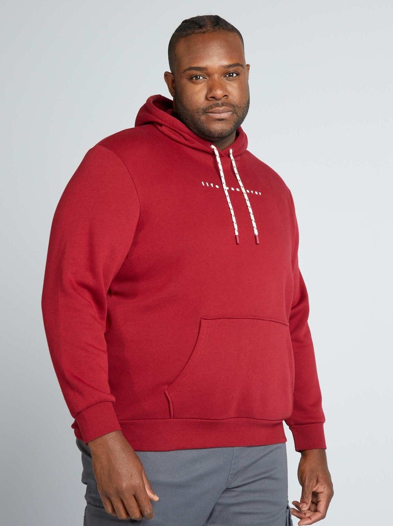 Sweat à capuche Rouge - Kiabi