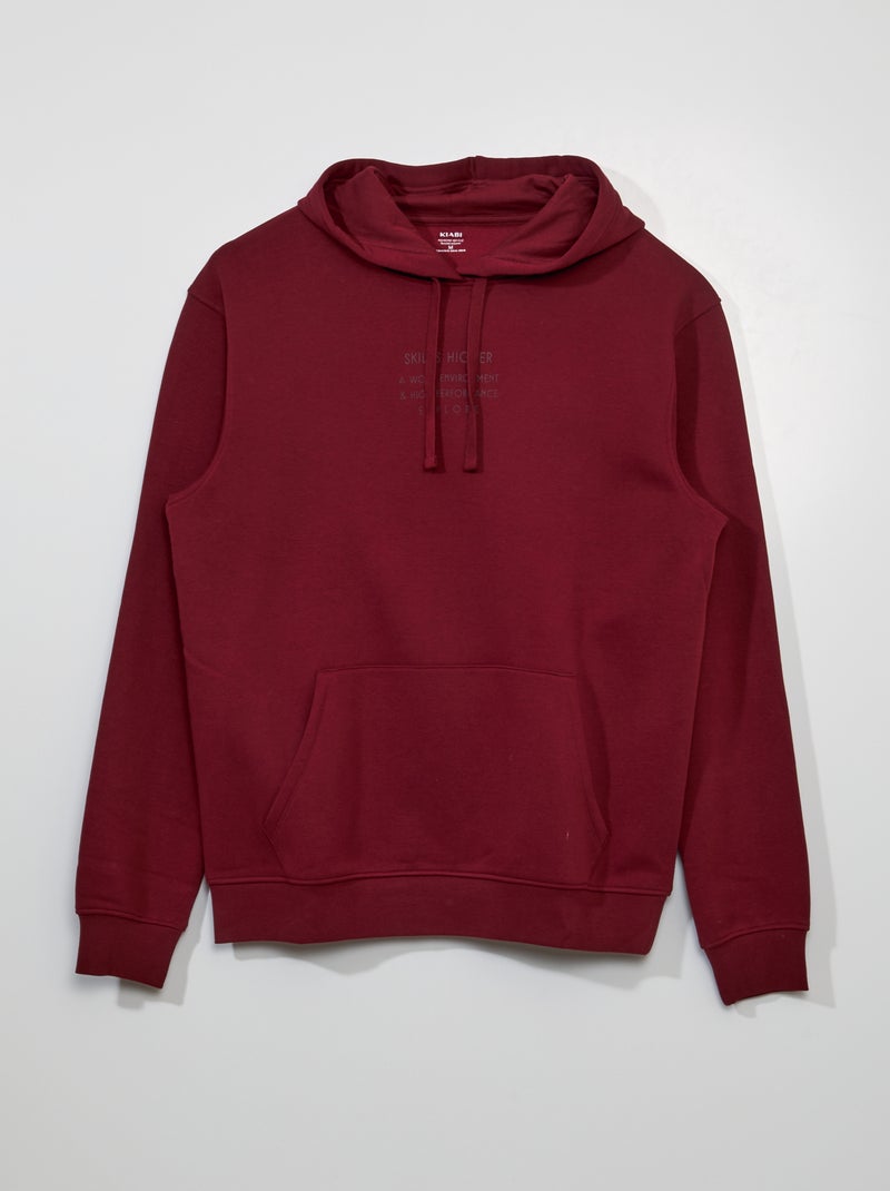 Sweat à capuche Rouge - Kiabi
