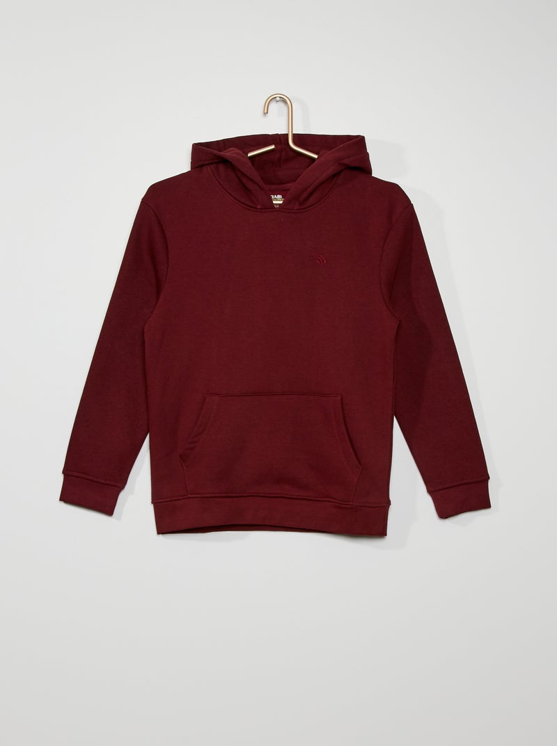 Sweat à capuche rouge - Kiabi