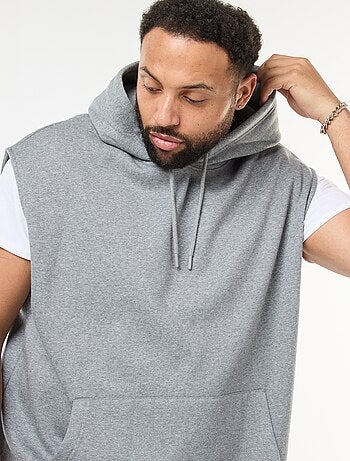 Sweat à capuche sans manches avec poche kangourou