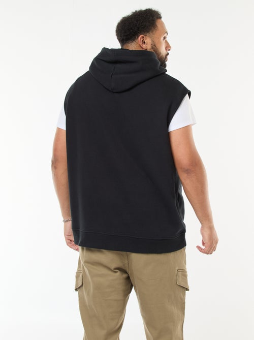 Sweat à capuche sans manches avec poche kangourou - Kiabi