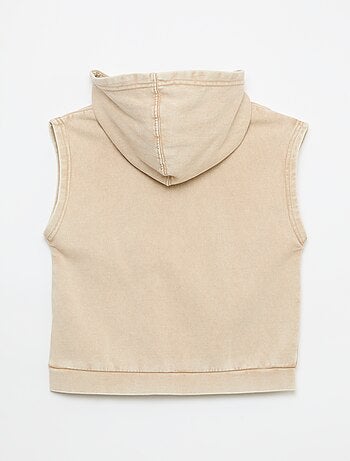 Sweat à capuche sans manches
