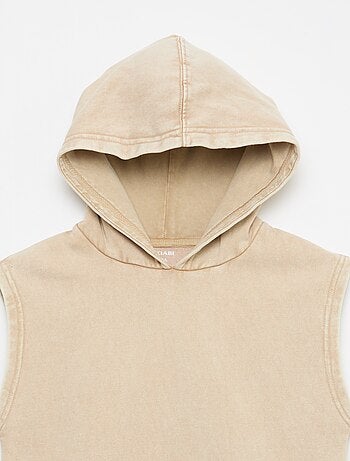 Sweat à capuche sans manches