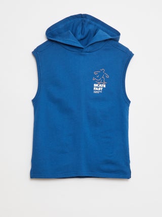 Sweat à capuche sans manches