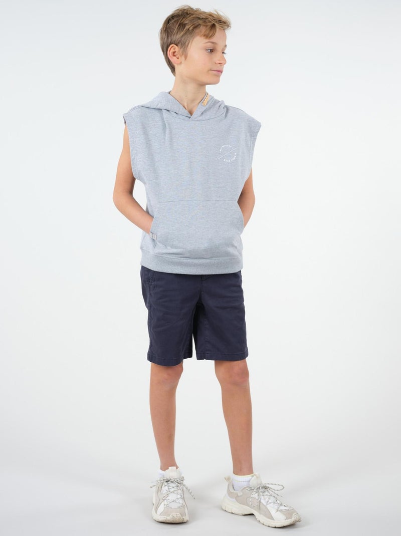 Sweat à capuche sans manches 'Deeluxe' Gris clair - Kiabi