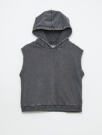 Sweat à capuche sans manches
