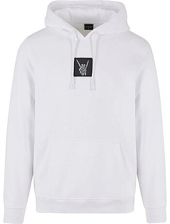 Sweat à capuche skelett patch - mister tee