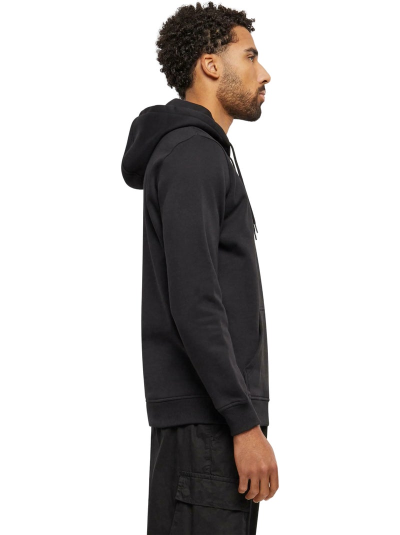 Sweat à capuche skelett patch - mister tee Noir - Kiabi