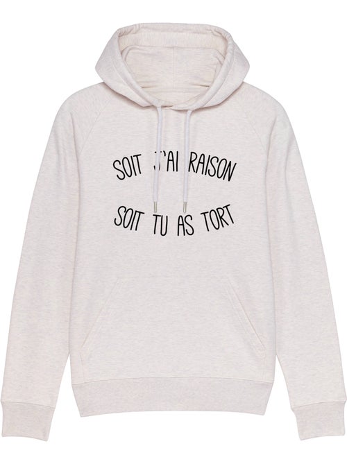 Sweat a capuche SOIT J'AI RAISON SOIT TU AS TORT - Kiabi
