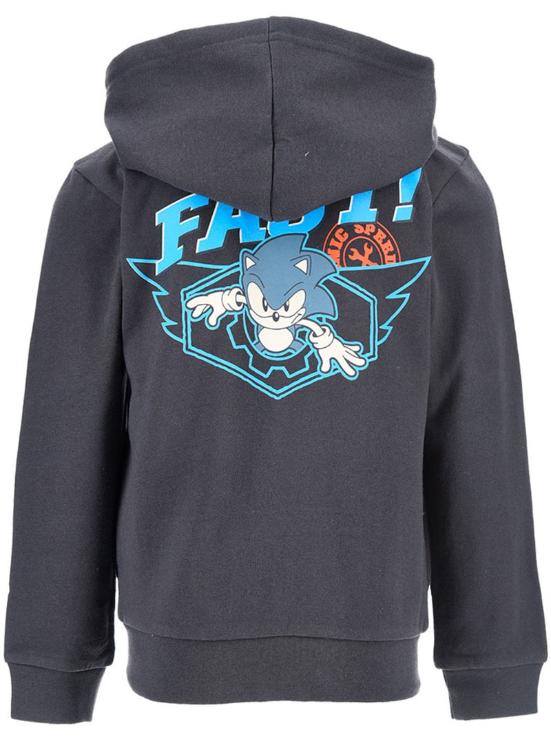Sweat à Capuche Sonic  | Licence Officielle Gris - Kiabi