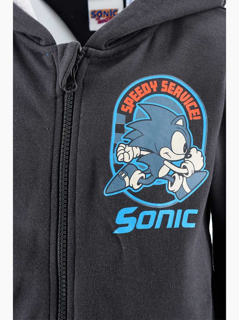 Sweat à Capuche Sonic  | Licence Officielle Gris - Kiabi