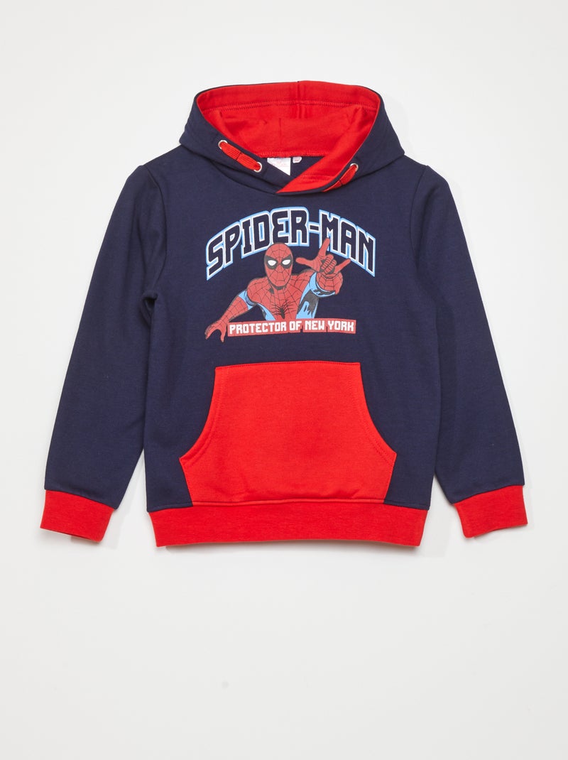 Sweat à capuche 'Spider-Man' Bleu - Kiabi