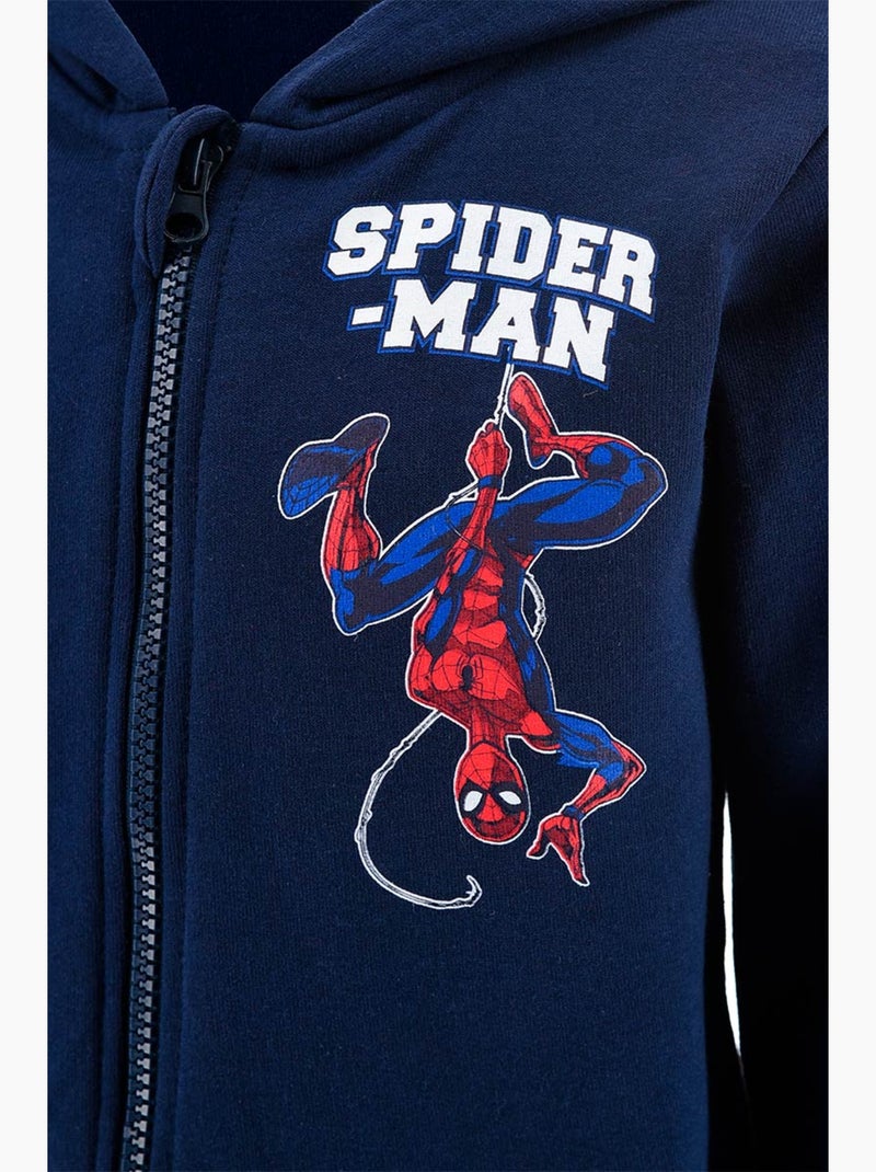 Sweat à Capuche Spider-Man  | Licence Officielle Bleu - Kiabi