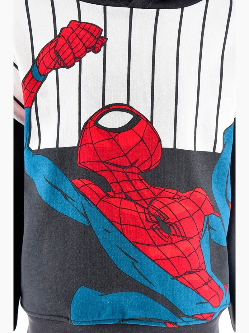 Sweat à Capuche Spider-Man  | Licence Officielle Gris - Kiabi