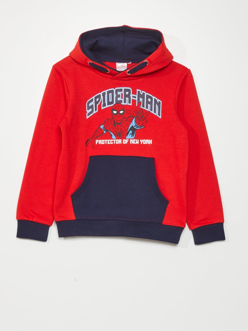 Sweat à capuche 'Spider-Man' Rouge - Kiabi