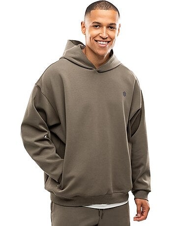 Sweat à capuche sport homme fitness homme motion green