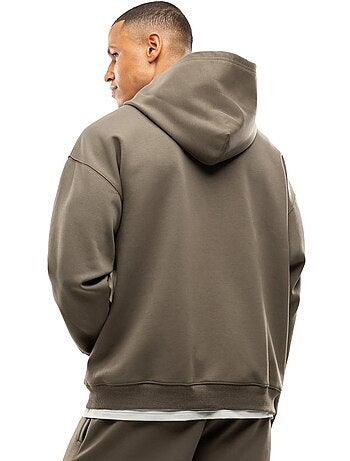 Sweat à capuche sport homme fitness homme motion green