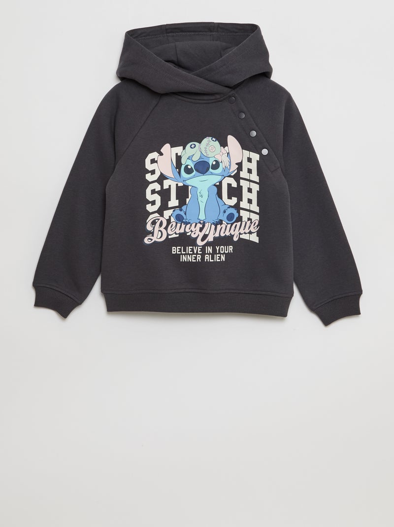 Sweat à capuche 'Stitch' - So Easy Noir - Kiabi